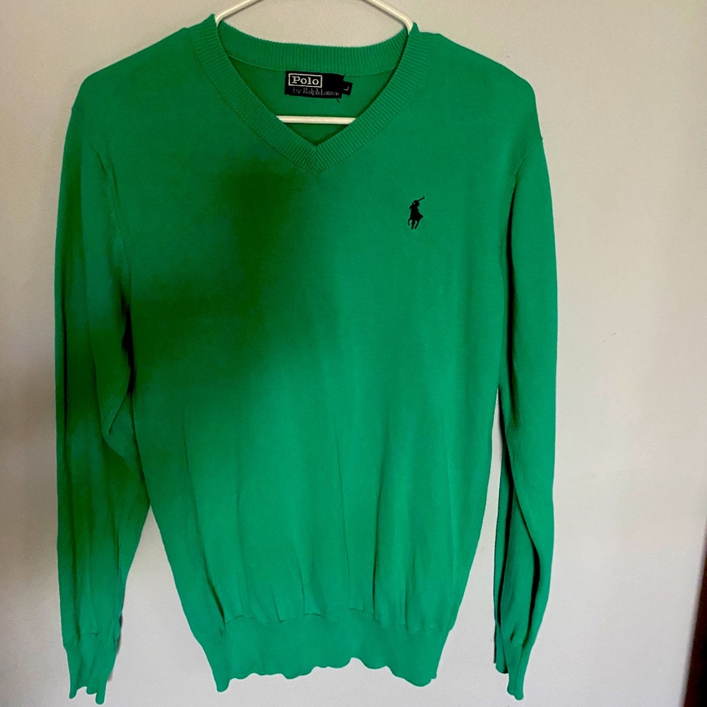 mint green V neck Ralph Lauren sweater in Mint condition :)